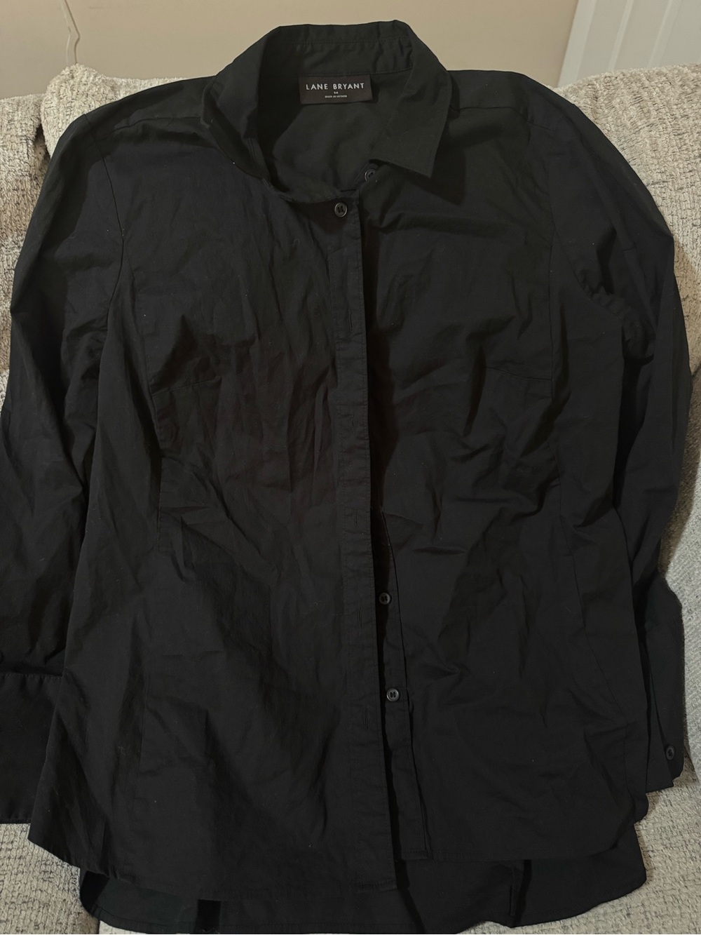 Lane Bryant Black Women’s Dress Shirt - Classic Button Front Never Worn